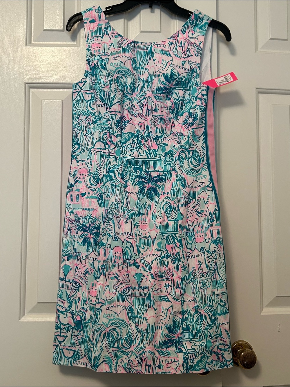 Lilly Pulitzer Mila Stretch Shift Dress Green Colorful Camelflage Size 2 NWT